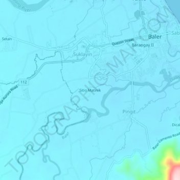 Sitio Matinik topographic map, elevation, terrain