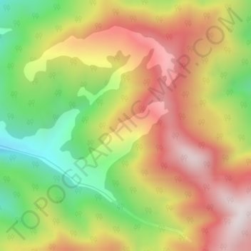 bash topographic map, elevation, terrain
