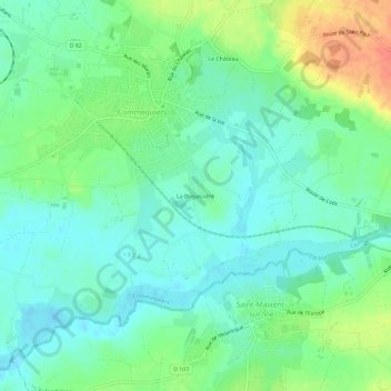 La Brigassière topographic map, elevation, terrain