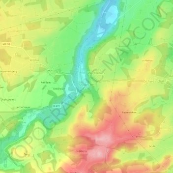 Müller am Baum topographic map, elevation, terrain