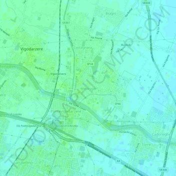 Mejaniga topographic map, elevation, terrain