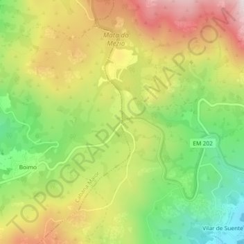 Porta do Mezio topographic map, elevation, terrain