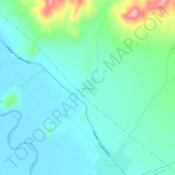 سعیدآباد topographic map, elevation, terrain