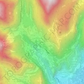 Pastoedo topographic map, elevation, terrain