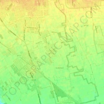 Castellazzo de' Barzi topographic map, elevation, terrain
