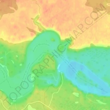 Neuvième Chute topographic map, elevation, terrain