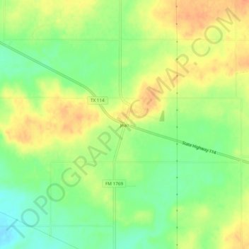 Jean topographic map, elevation, terrain