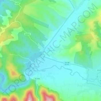 Copalnic topographic map, elevation, terrain