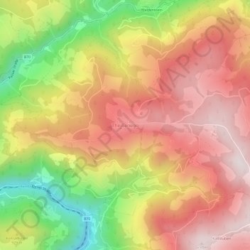 Theißenegg topographic map, elevation, terrain