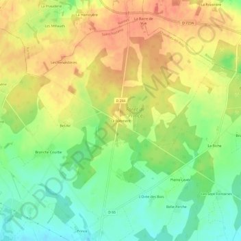 Le Bâtiment topographic map, elevation, terrain