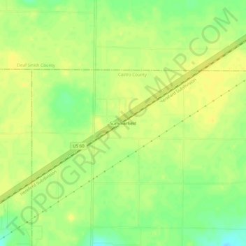 Summerfield topographic map, elevation, terrain