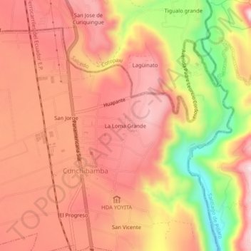 La Loma Grande topographic map, elevation, terrain
