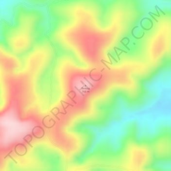 Beleza topographic map, elevation, terrain