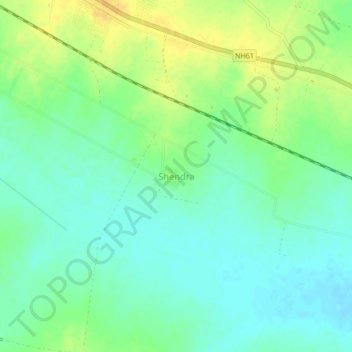 Shendra topographic map, elevation, terrain