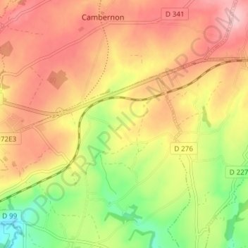L'Hôtel Haye topographic map, elevation, terrain