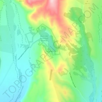 Saint Bathans topographic map, elevation, terrain