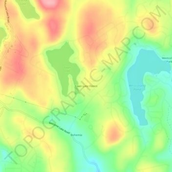 Fawn Lake Forest topographic map, elevation, terrain