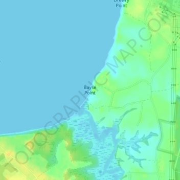 Bayse Point topographic map, elevation, terrain