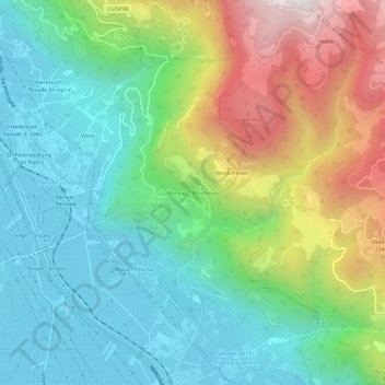 Montigl topographic map, elevation, terrain