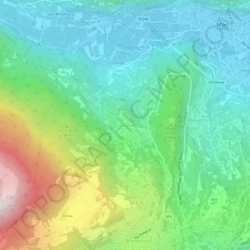 Castione topographic map, elevation, terrain