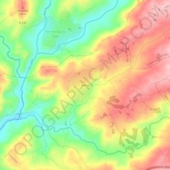 Sobral topographic map, elevation, terrain