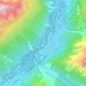 Klimm topographic map, elevation, terrain
