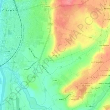 Bel-Air topographic map, elevation, terrain