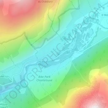 La Chalpe topographic map, elevation, terrain