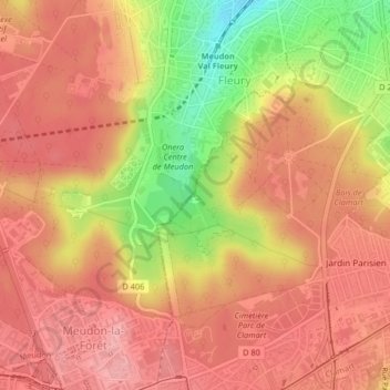 Fontaine Sainte-Marie topographic map, elevation, terrain