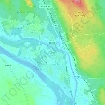 Sävast topographic map, elevation, terrain