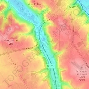Le Plessis topographic map, elevation, terrain
