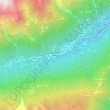 Valleggio topographic map, elevation, terrain