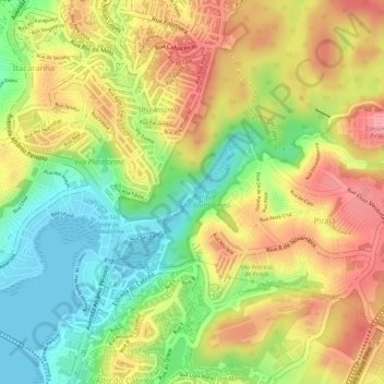 Parque São Bartolomeu topographic map, elevation, terrain