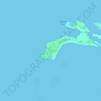 Port Royal topographic map, elevation, terrain
