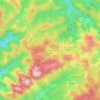 Pinhal dos Guarás topographic map, elevation, terrain