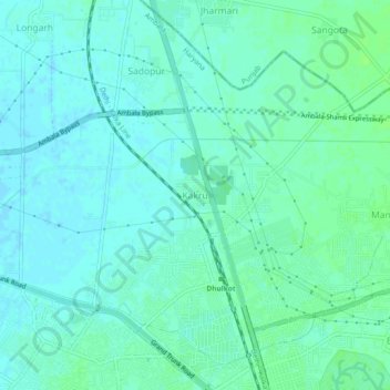 Kakru topographic map, elevation, terrain