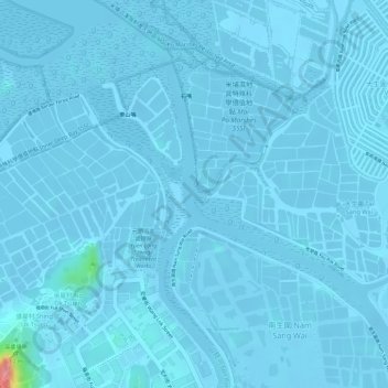 Shan Pui River topographic map, elevation, terrain