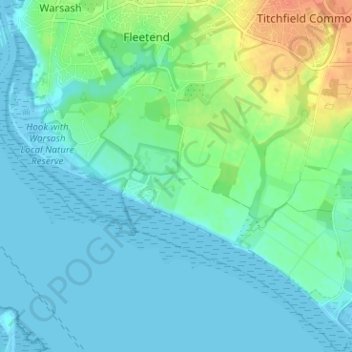 Chilling topographic map, elevation, terrain