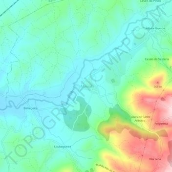Maxial topographic map, elevation, terrain