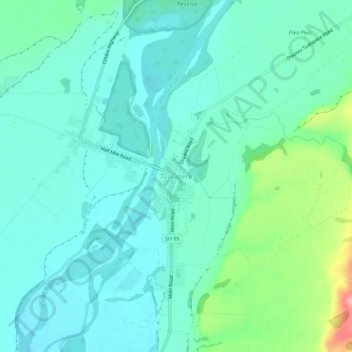 Tūātapere topographic map, elevation, terrain