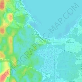 La Broustasse topographic map, elevation, terrain