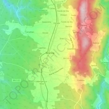 Mundo Novo topographic map, elevation, terrain