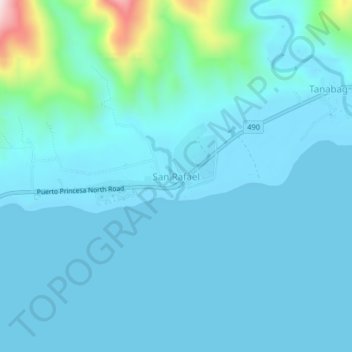 San Rafael topographic map, elevation, terrain