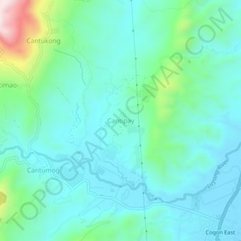 Cantipay topographic map, elevation, terrain