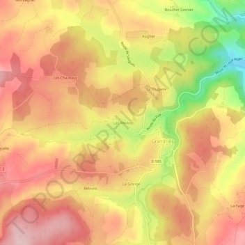 Les Mèdes topographic map, elevation, terrain