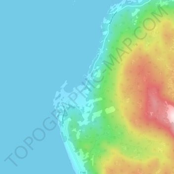 Elde topographic map, elevation, terrain