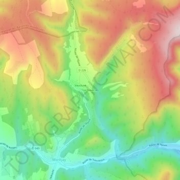 La Traverse topographic map, elevation, terrain