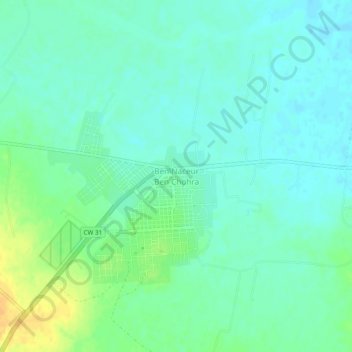 Ben Naceur Ben Chohra topographic map, elevation, terrain
