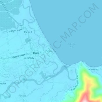 Sabang topographic map, elevation, terrain