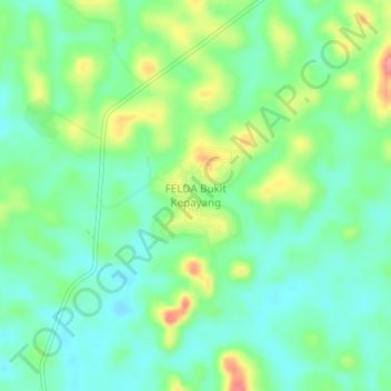FELDA Bukit Kepayang topographic map, elevation, terrain